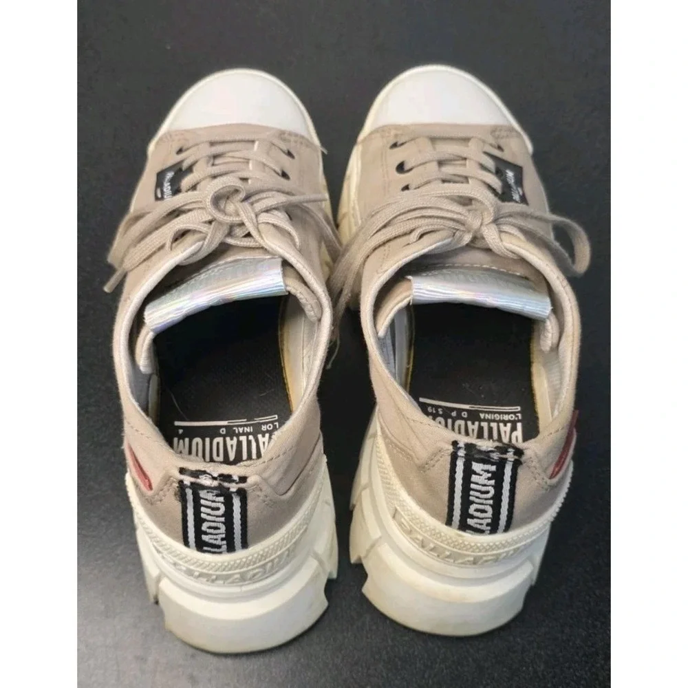 Palladium‎ Womens Revolt Lo Tx String Beige Fashion Sneaker 6.5 Platform Core
